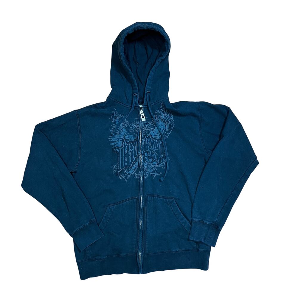 Vintage Y2K Billabong Full Zip Graphic Jacket Black Size XL